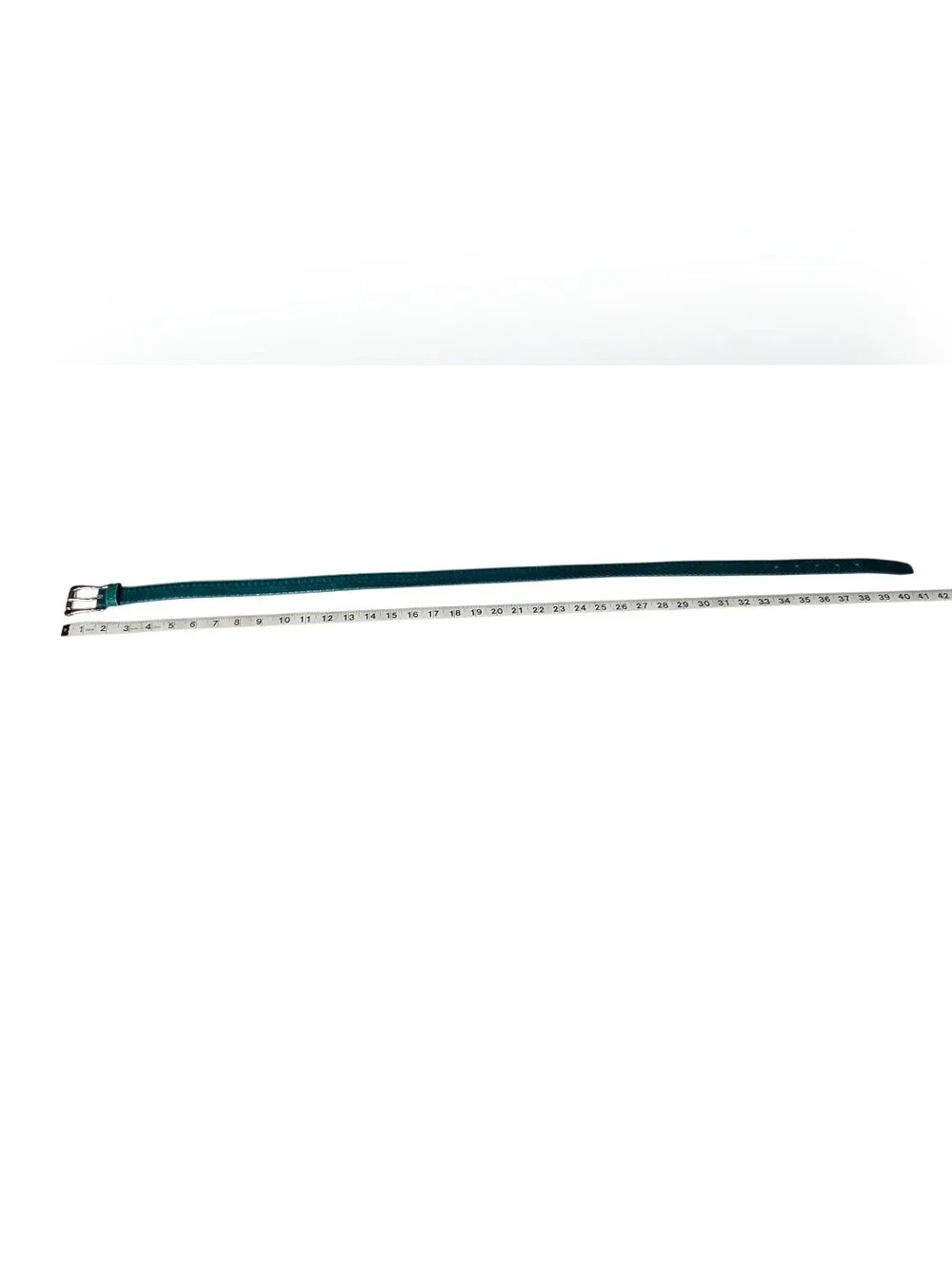 Collectif  Vintage Embossed Snake Skin Teal Belt